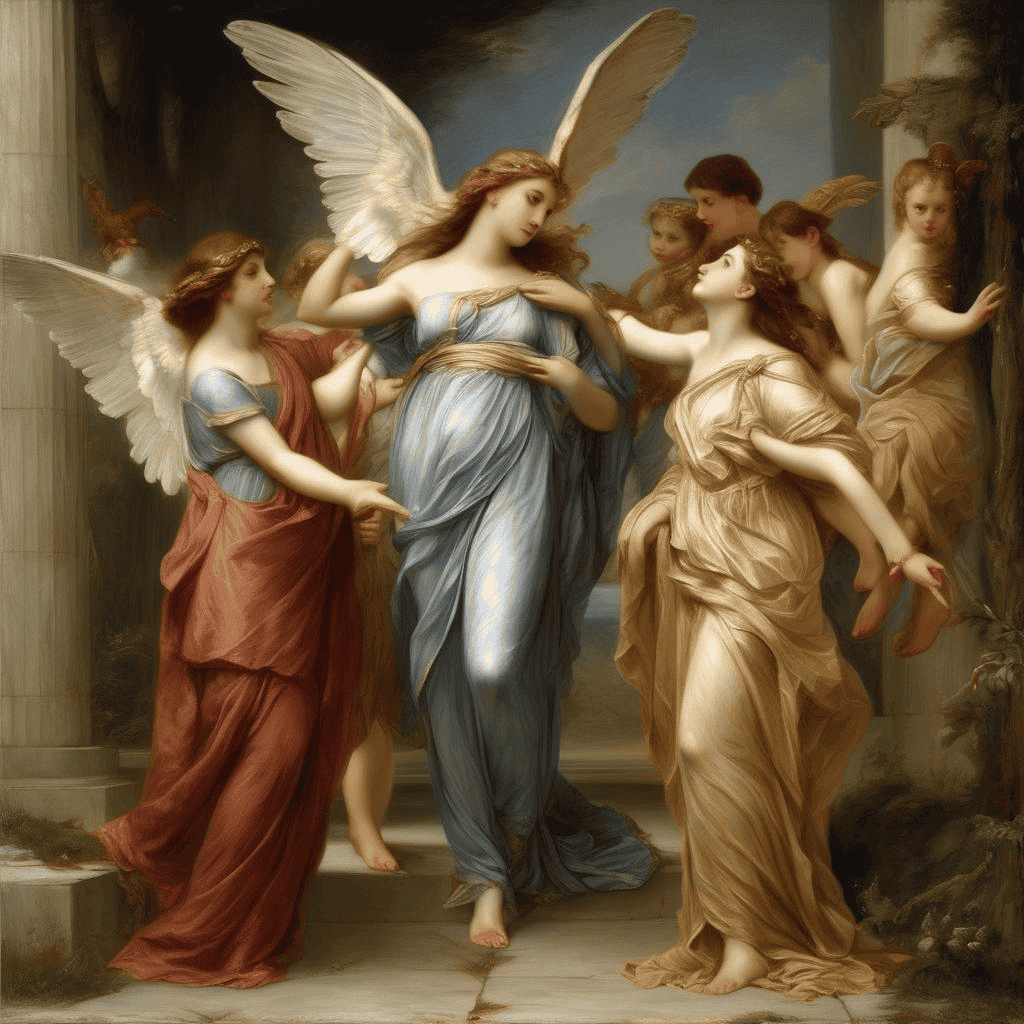 Psyche Bidding Farewell to Her Family – Marie-Guillemine Benoist